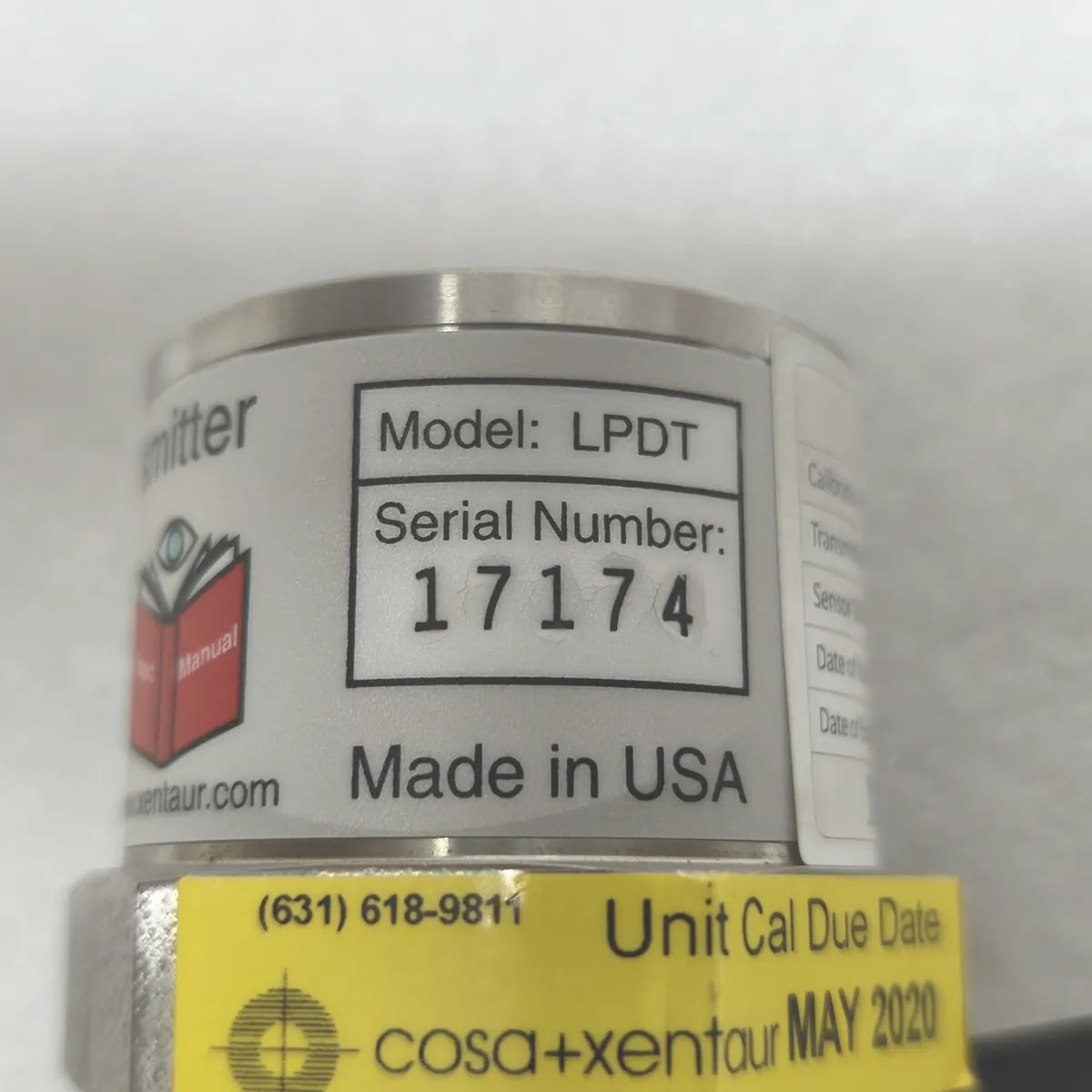 XENTAUR LPDT Powered Dewpoint Transmitter Dew Point Analyser Made in USA