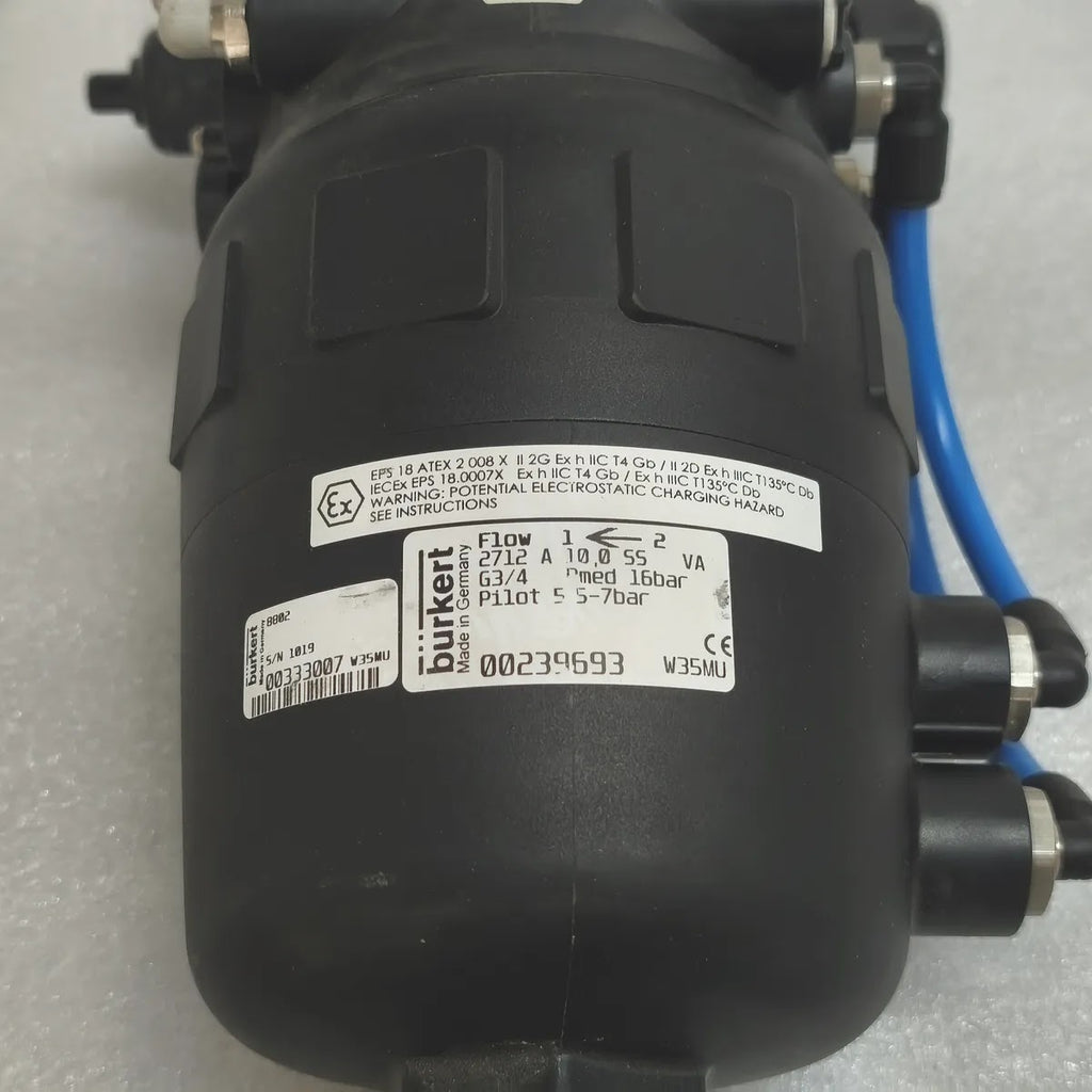 Burkert 8692 -E1-...-L PU02 Pneumatic Angle Seat Valve Positioner Single Act