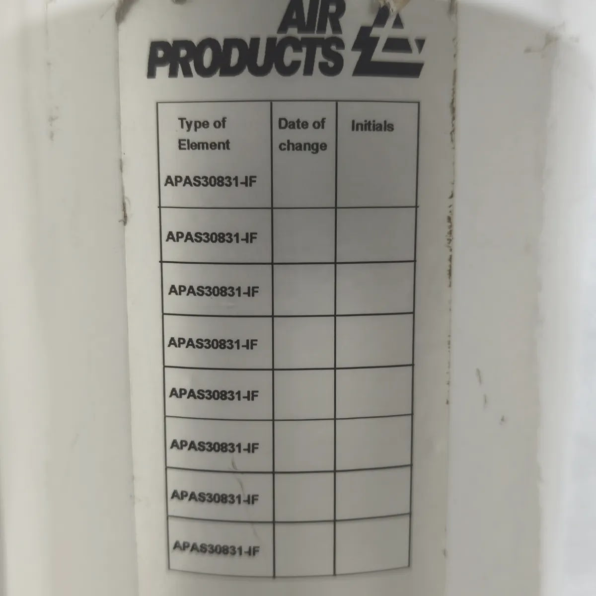 AIR PRODUCTS APAS3151-IF Inline Filter 16 barg 232 psig 80°C Element