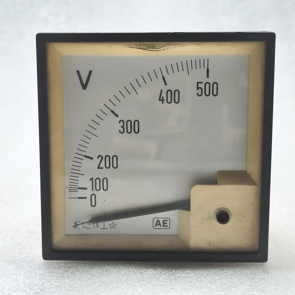 AE Automatic Electric Analog Voltmeter 0-500V AC 50-60Hz
