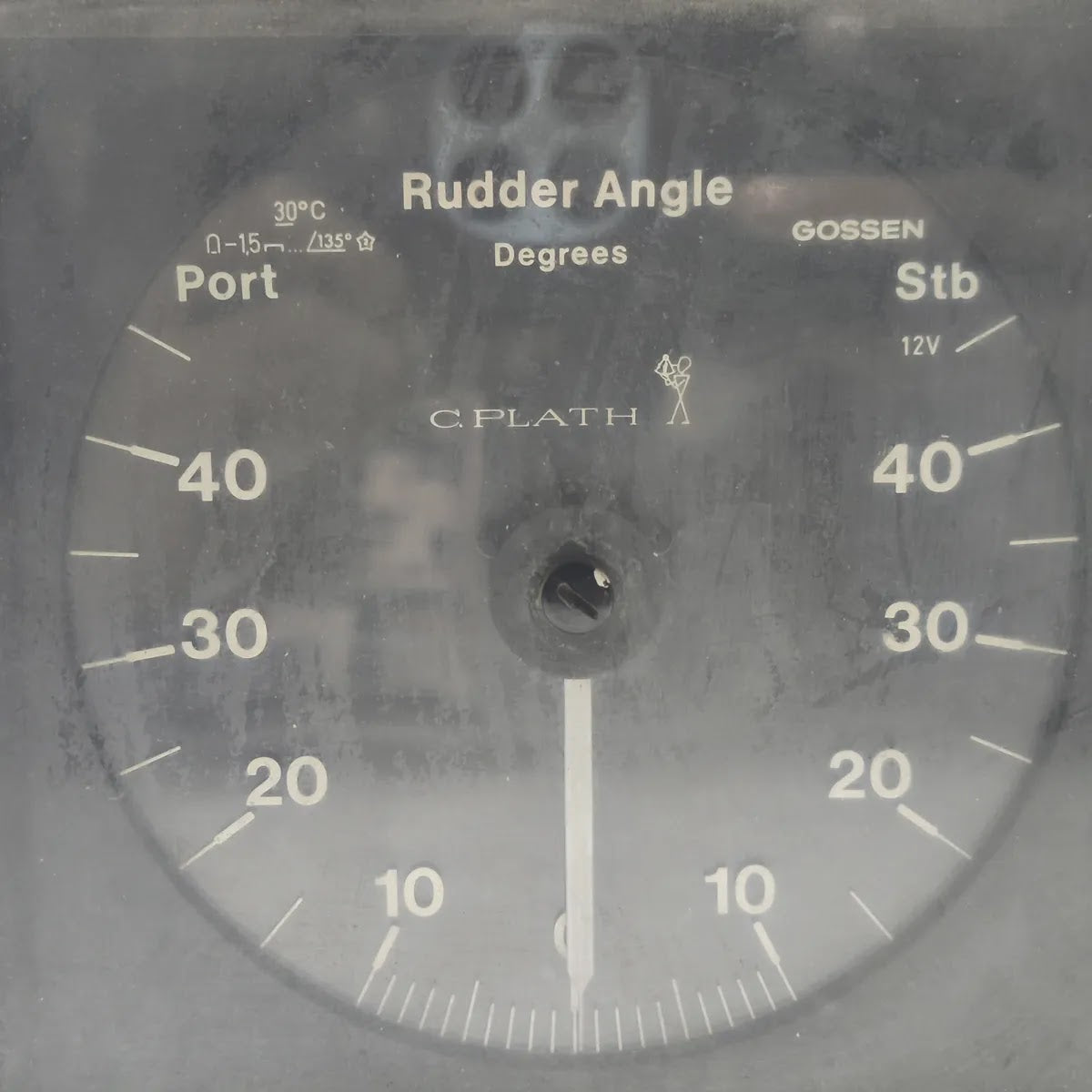 C. PLATH 2891/01 Rudder Angle Indicator 40-0-40 Degrees 24V