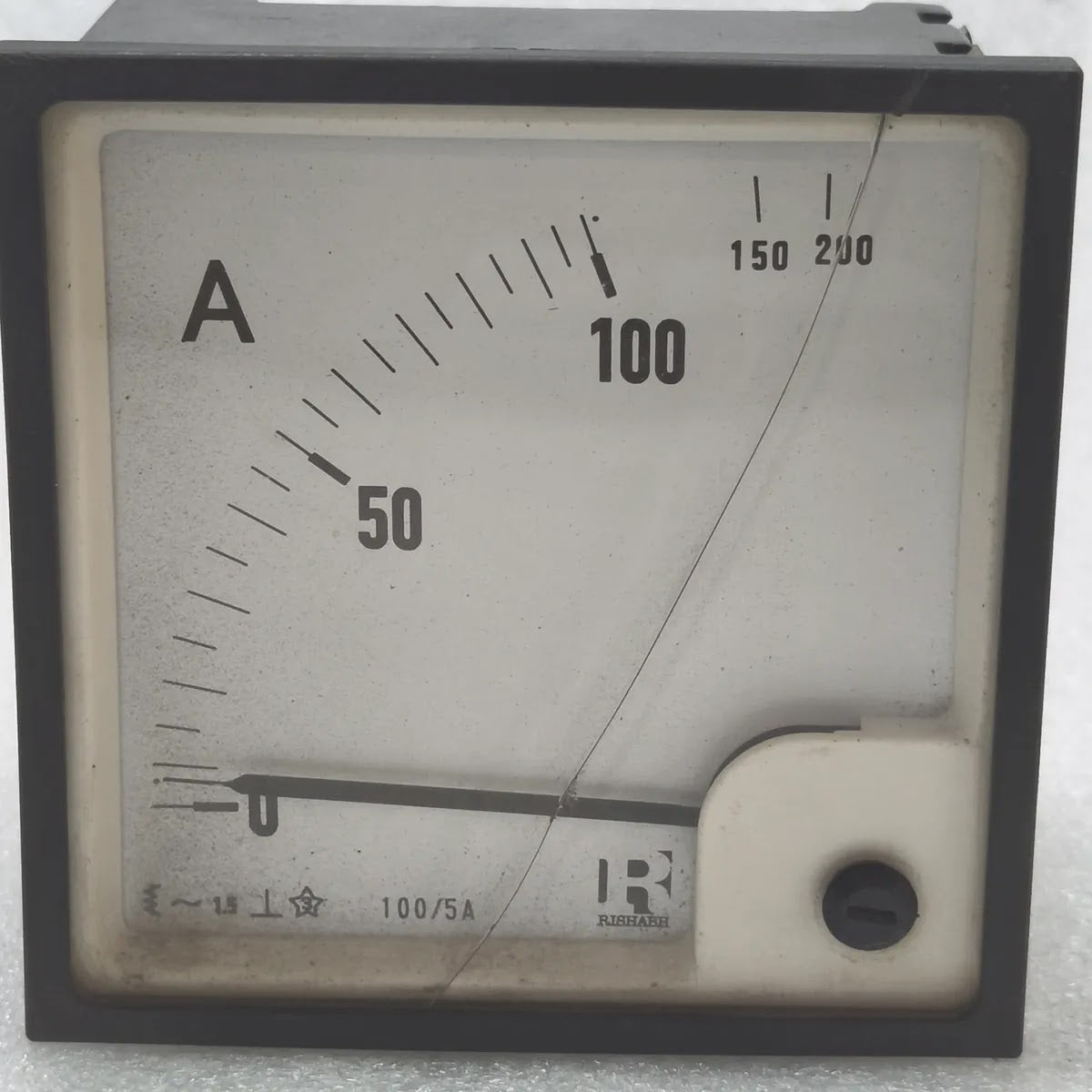 RISHABH Moving Iron Ammeter 100/5A 0-100A AC