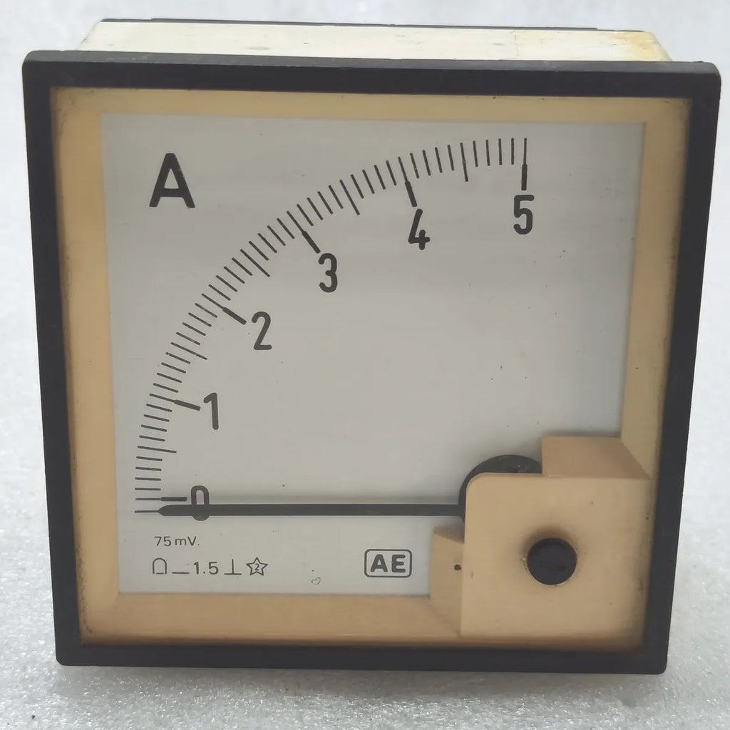 AE AUTOMATIC ELECTRIC DC Ammeter 0-5A 75mV Shunt Type Panel Meter