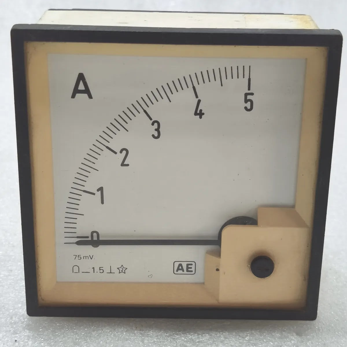 AE AUTOMATIC ELECTRIC DC Ammeter 0-5A 75mV Shunt Type Panel Meter