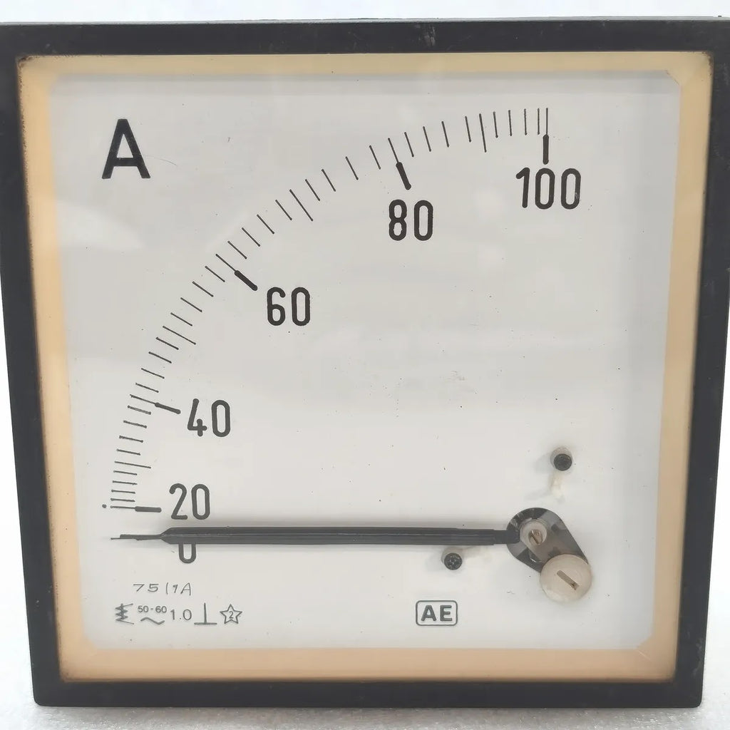 AE Analog Panel Ammeter 0-100A 75/1A CT Operated