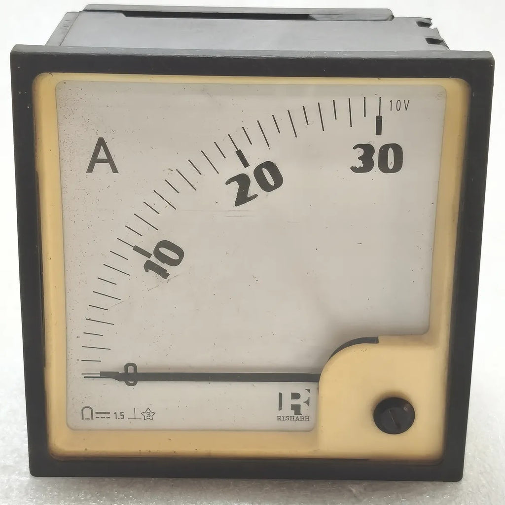 RISHABH DC Ammeter Moving Coil Panel Meter 0-30A 10V