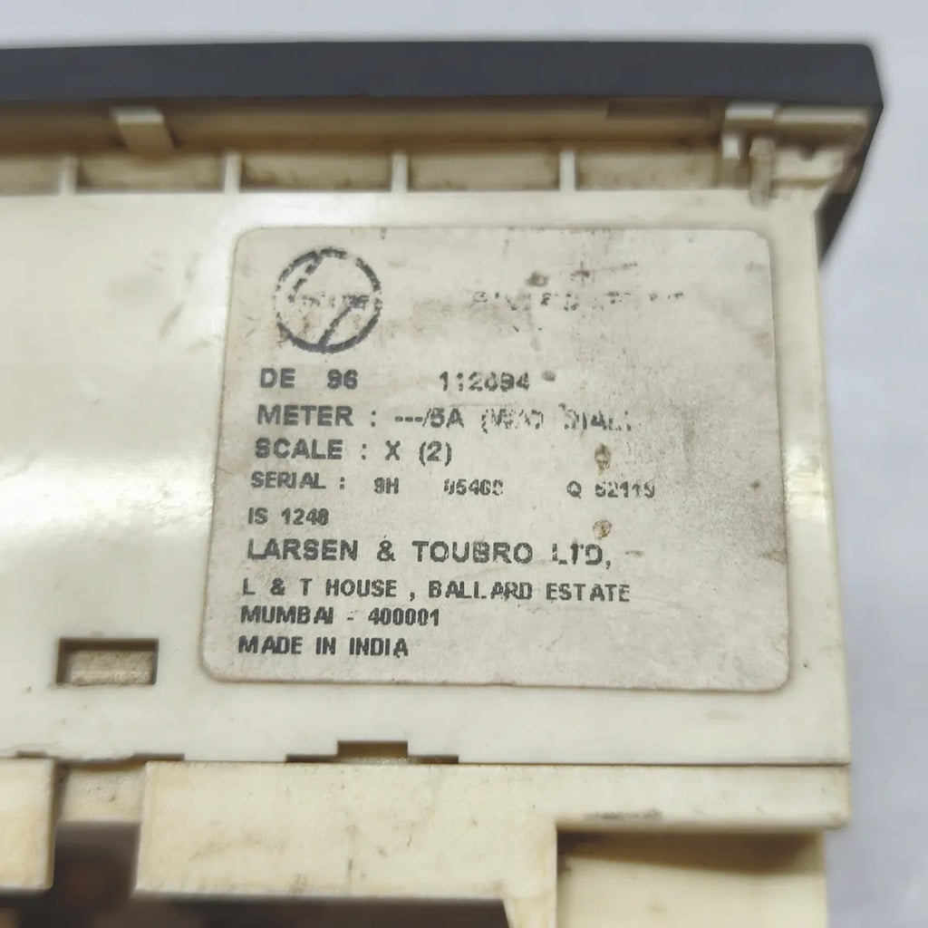 L&T DE96 Moving Iron Ammeter 100/5A 0-100A