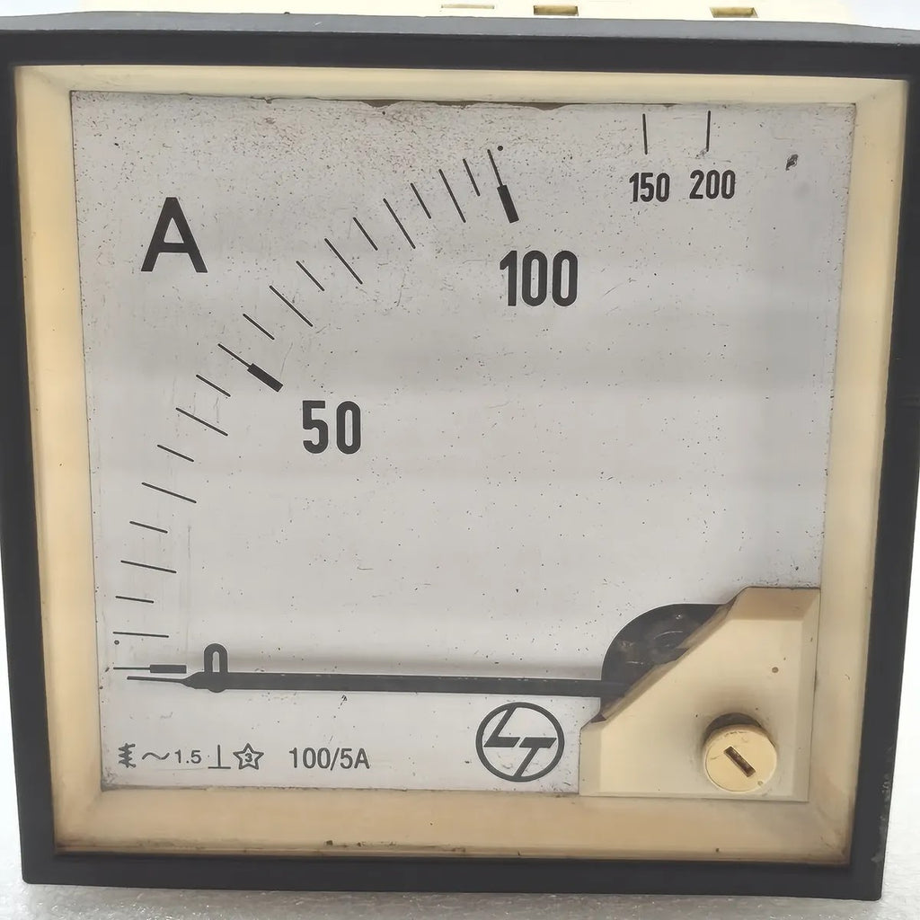 L&T DE96 Moving Iron Ammeter 100/5A 0-100A