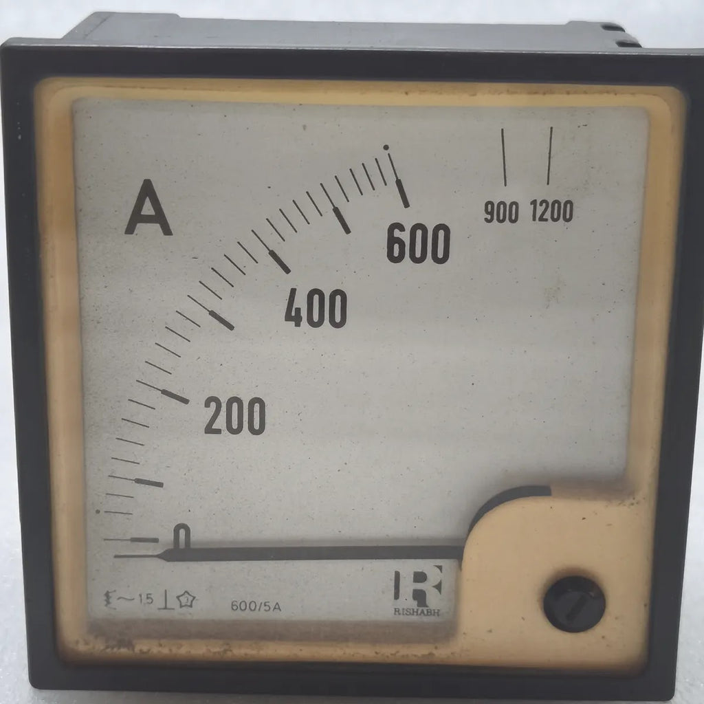 RISHABH Moving Iron Panel Ammeter 600/5A 0-600A AC