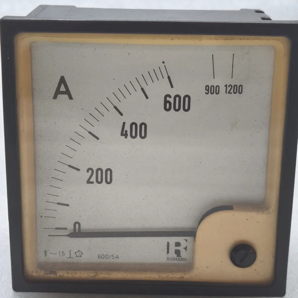 RISHABH Moving Iron Panel Ammeter 600/5A 0-600A AC