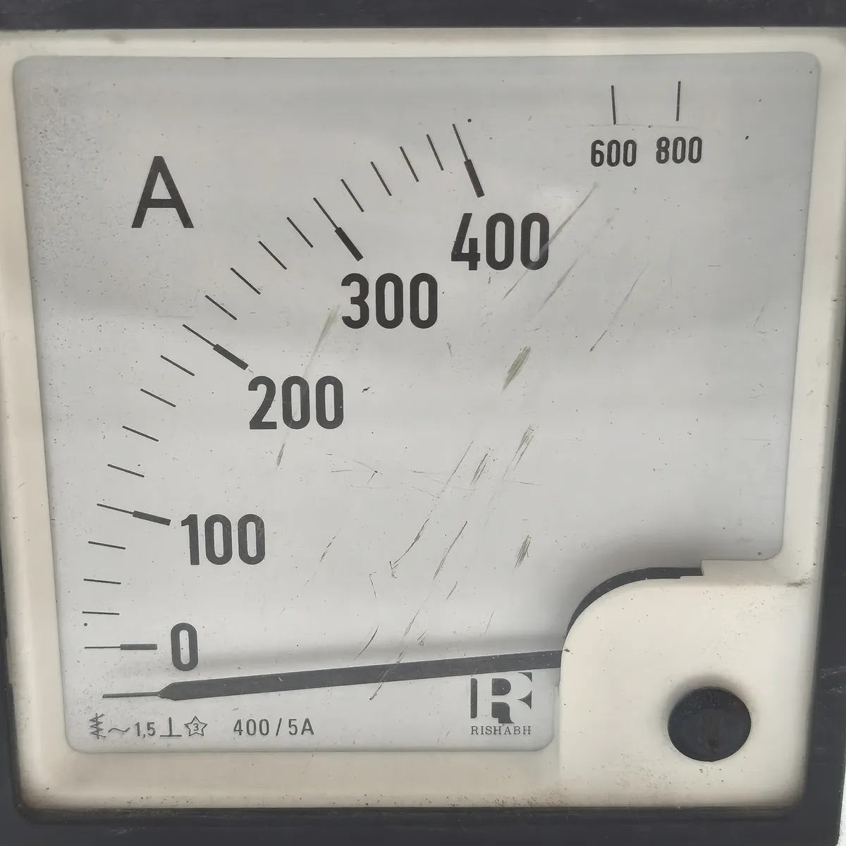 RISHABH Analogue Panel Ammeter 400/5A 0-400A AC