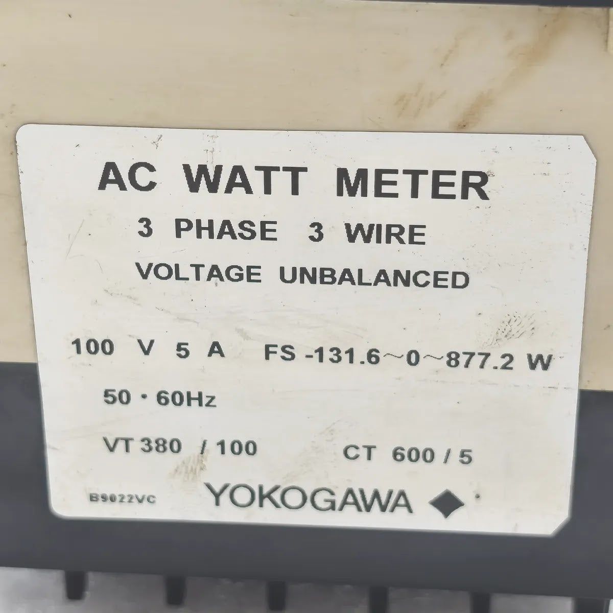 YOKOGAWA DN96 AC Watt Meter 0-400kW 100V 5A