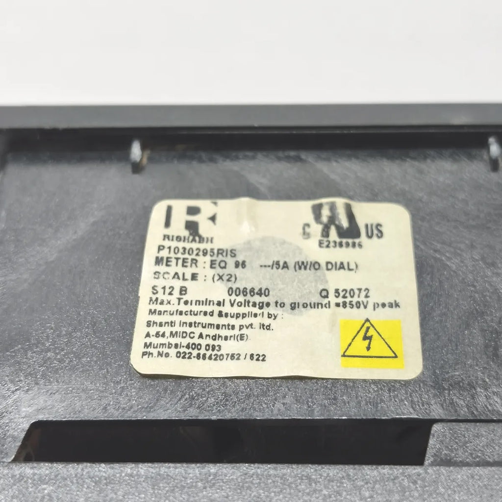 RISHABH P1030295RIS EQ96 Moving Iron Ammeter 100/5A