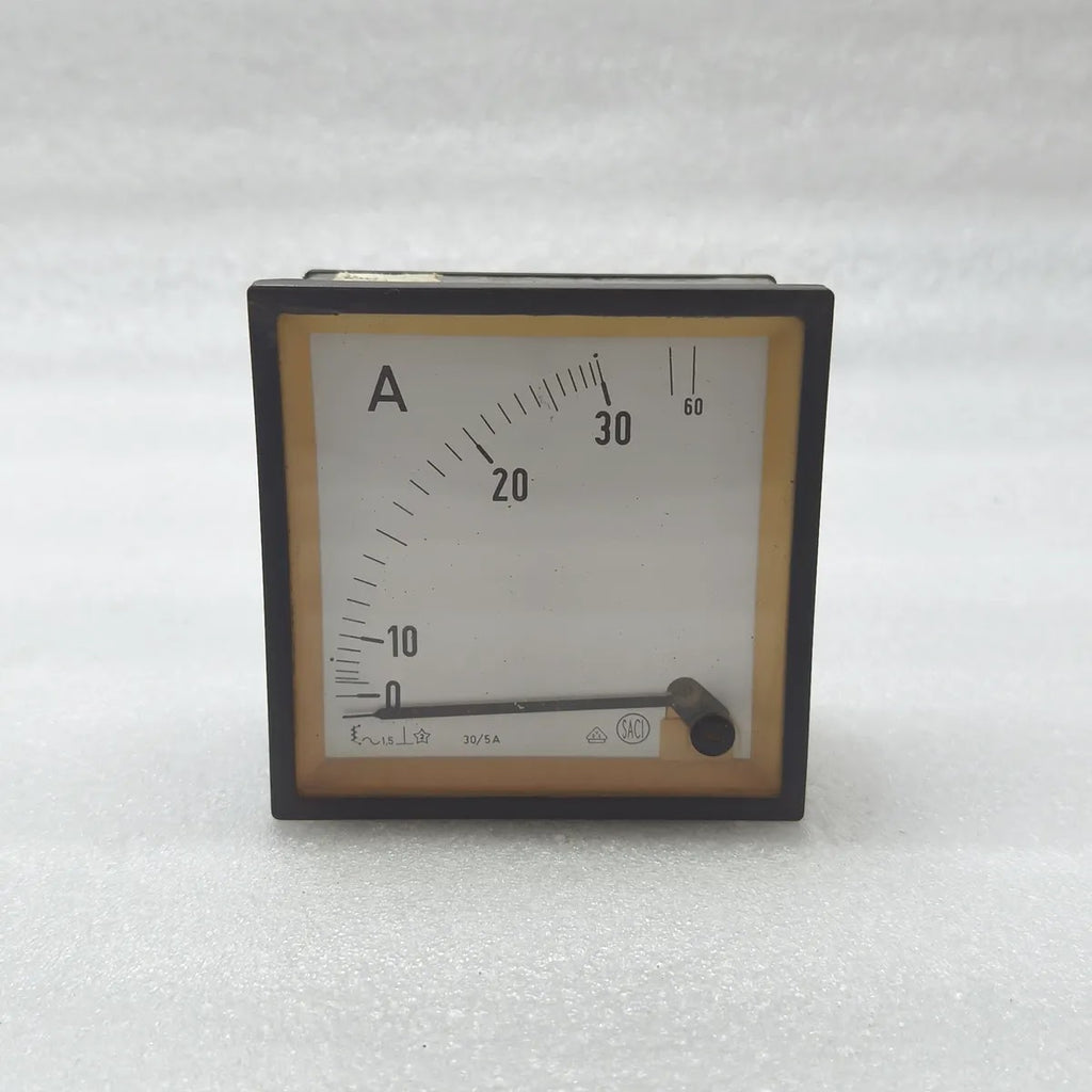 SACI Moving Iron Panel Ammeter 30/5A 0-30A