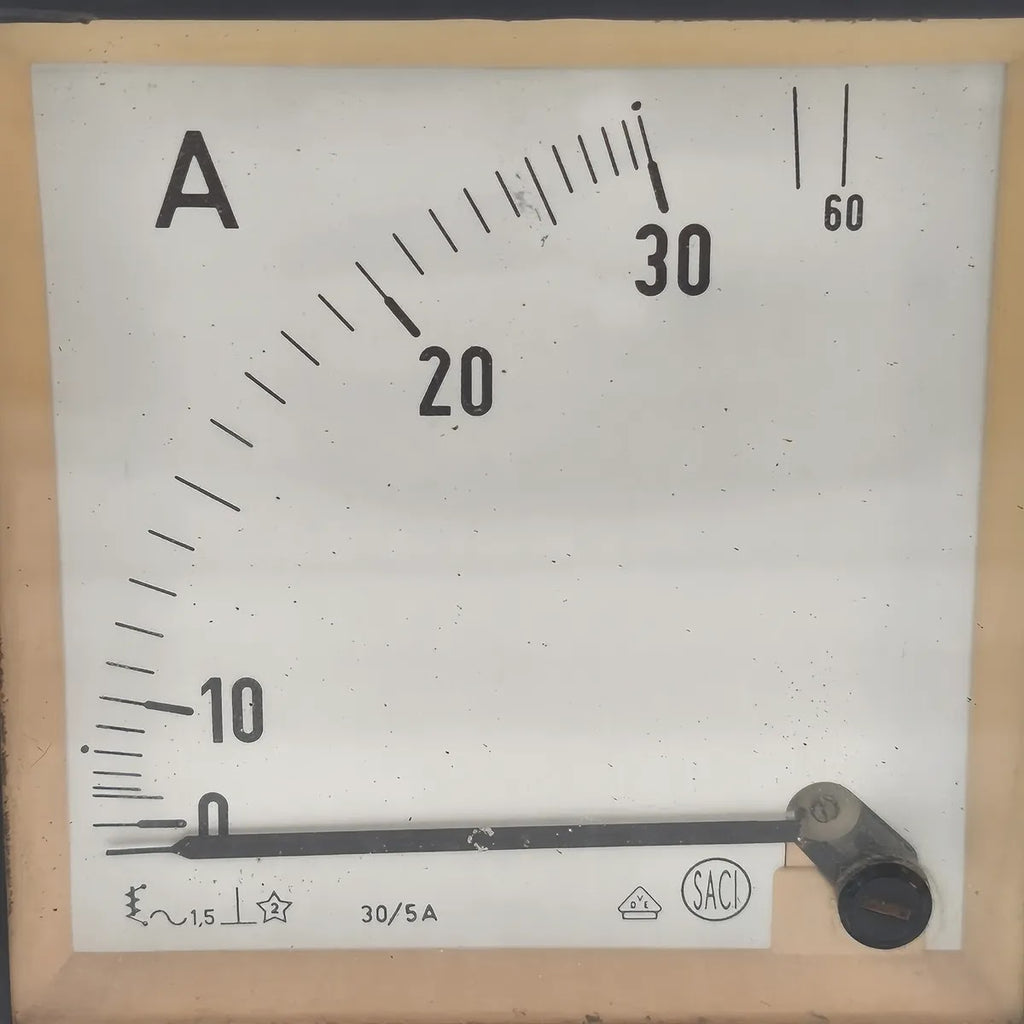 SACI Moving Iron Panel Ammeter 30/5A 0-30A