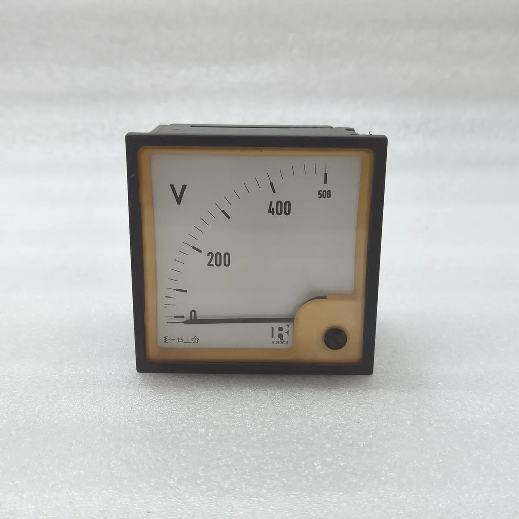 RISHABH Moving Iron Analogue Panel Voltmeter 0-500V AC