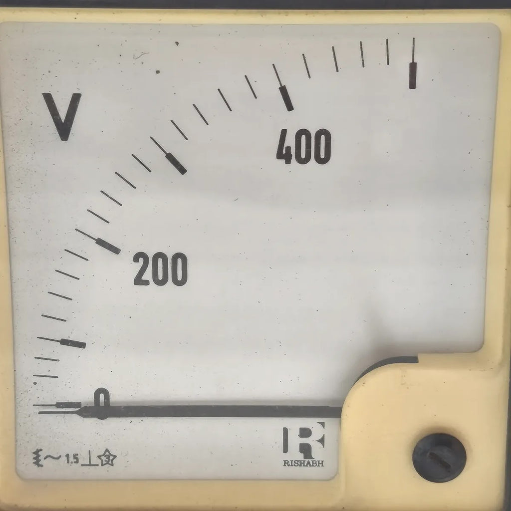 RISHABH Analogue AC Voltmeter 0-500V Class 1.5 Panel Meter