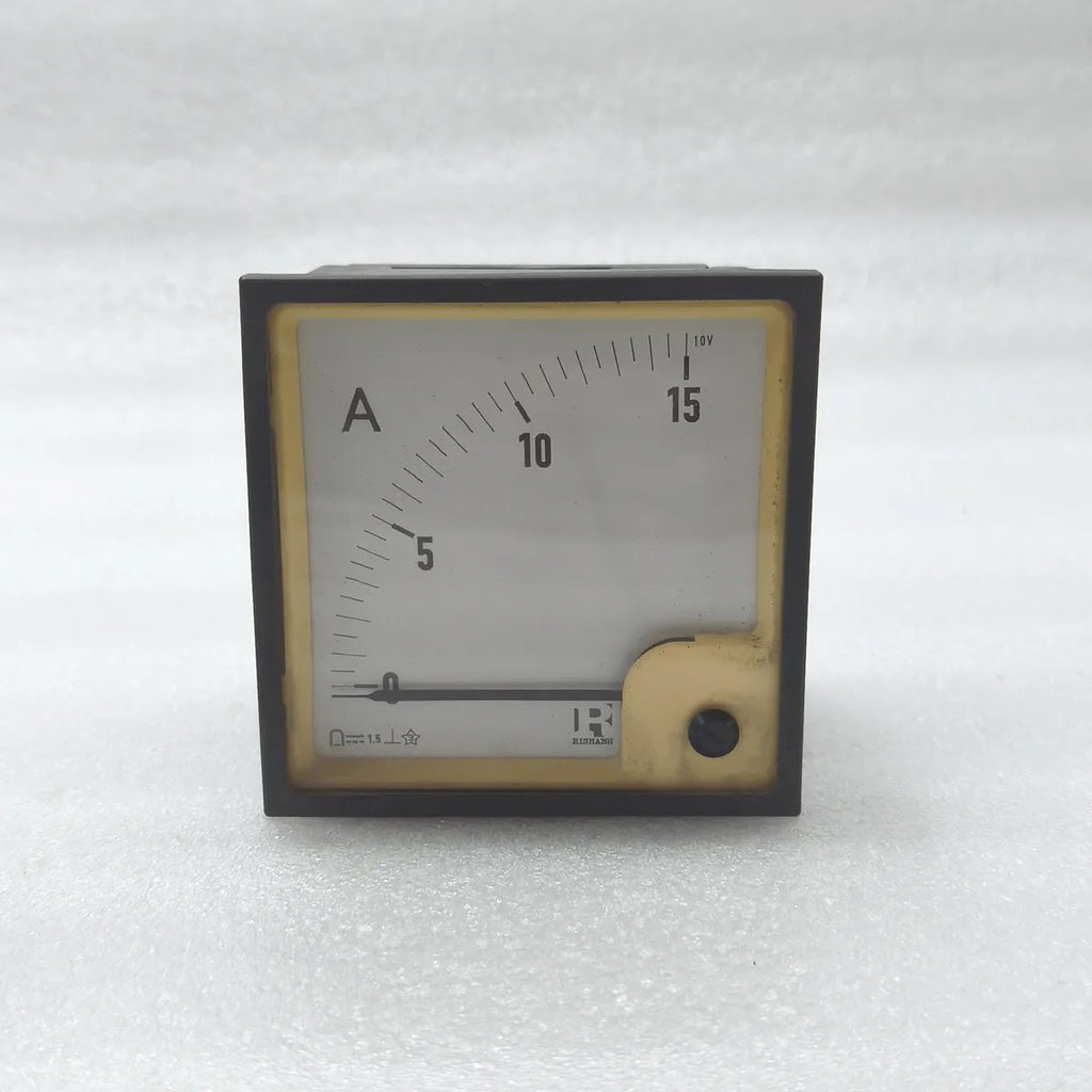 RISHABH Analog Panel Ammeter 0-15A DC 10V Input