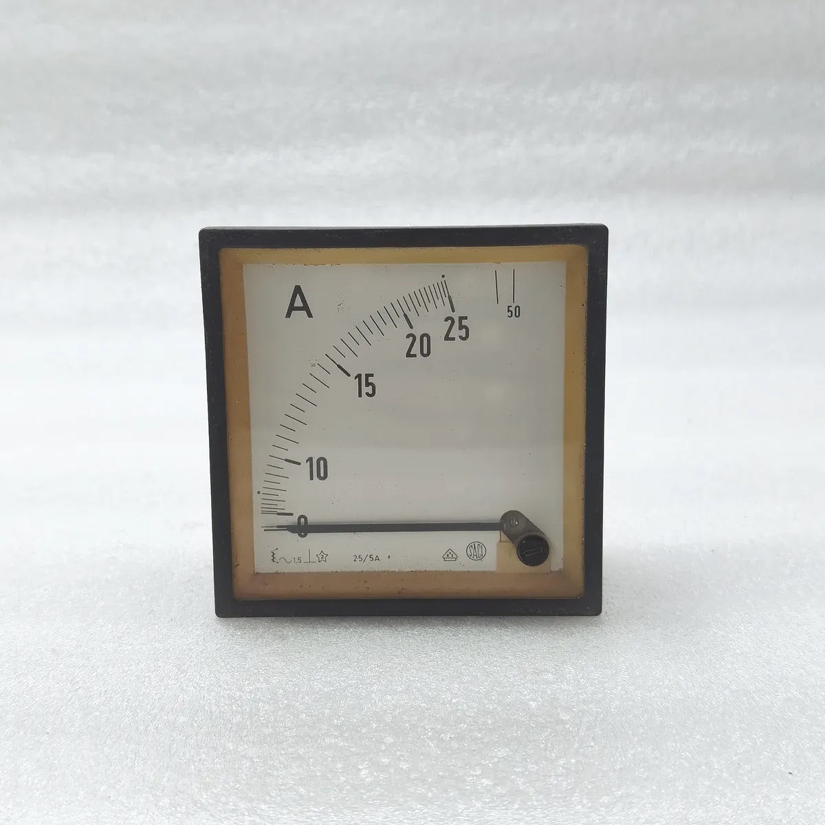 SACI 25/5A Analog Panel Ammeter 0-25A AC
