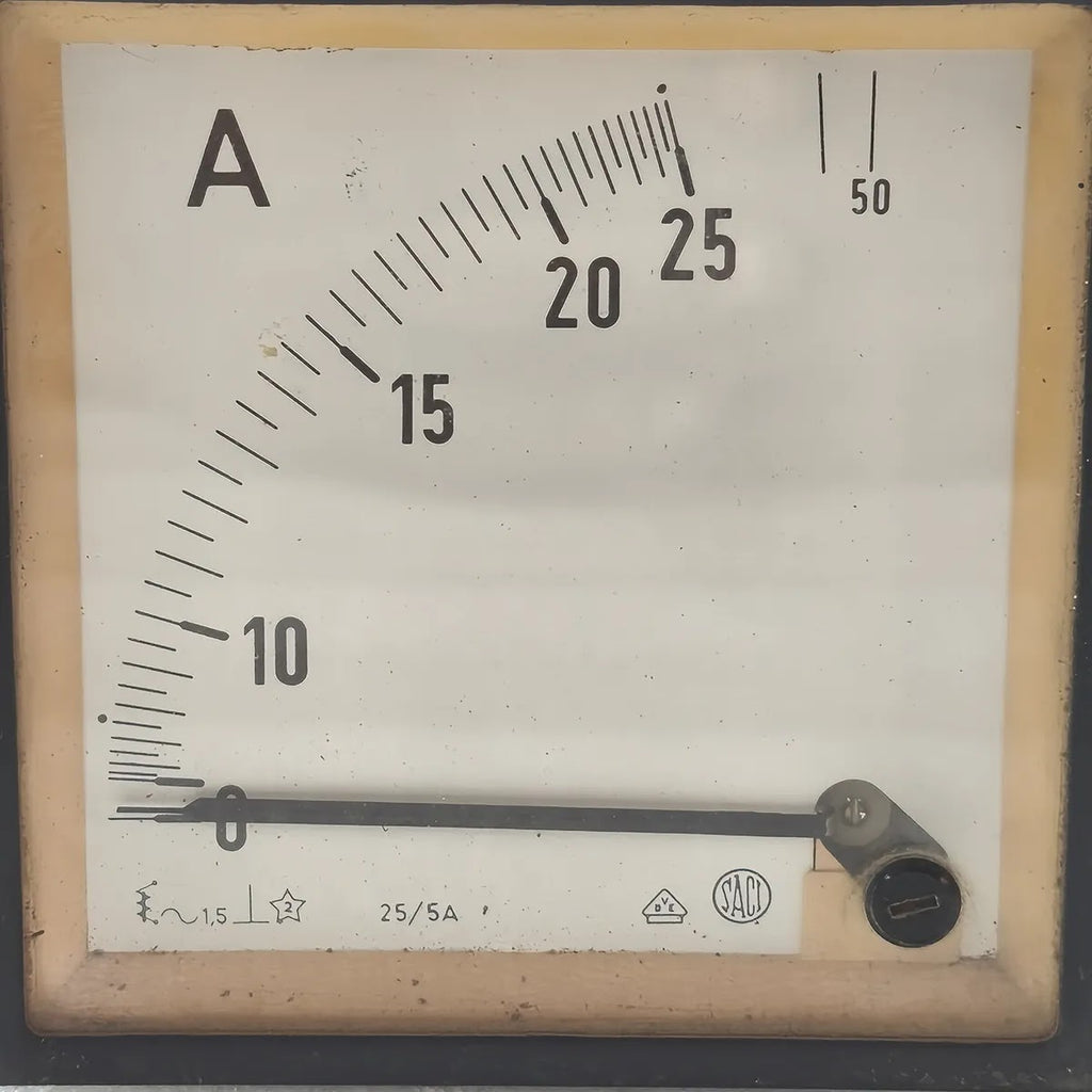 SACI 25/5A Analog Panel Ammeter 0-25A AC