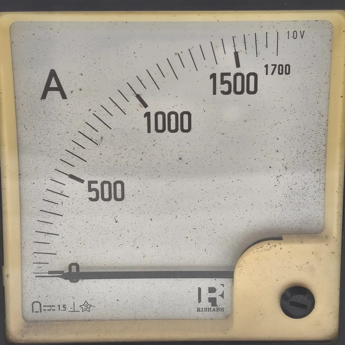 RISHABH Analogue Panel Ammeter 0-1500A 1.0V Input