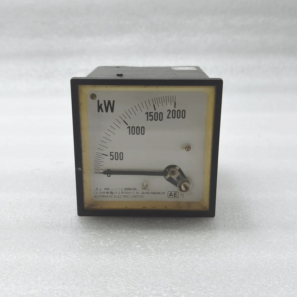 AUTOMATIC ELECTRIC Analog Panel kW Meter 0-2000kW 440V 5A