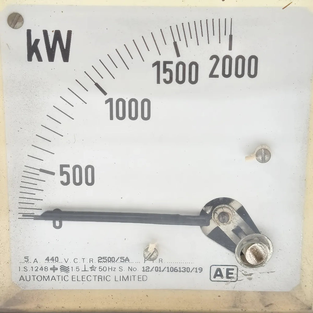 AUTOMATIC ELECTRIC Analog Panel kW Meter 0-2000kW 440V 5A