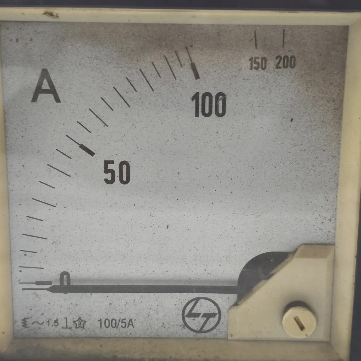 L&T Analogue Panel Ammeter 0-100A 100/5A