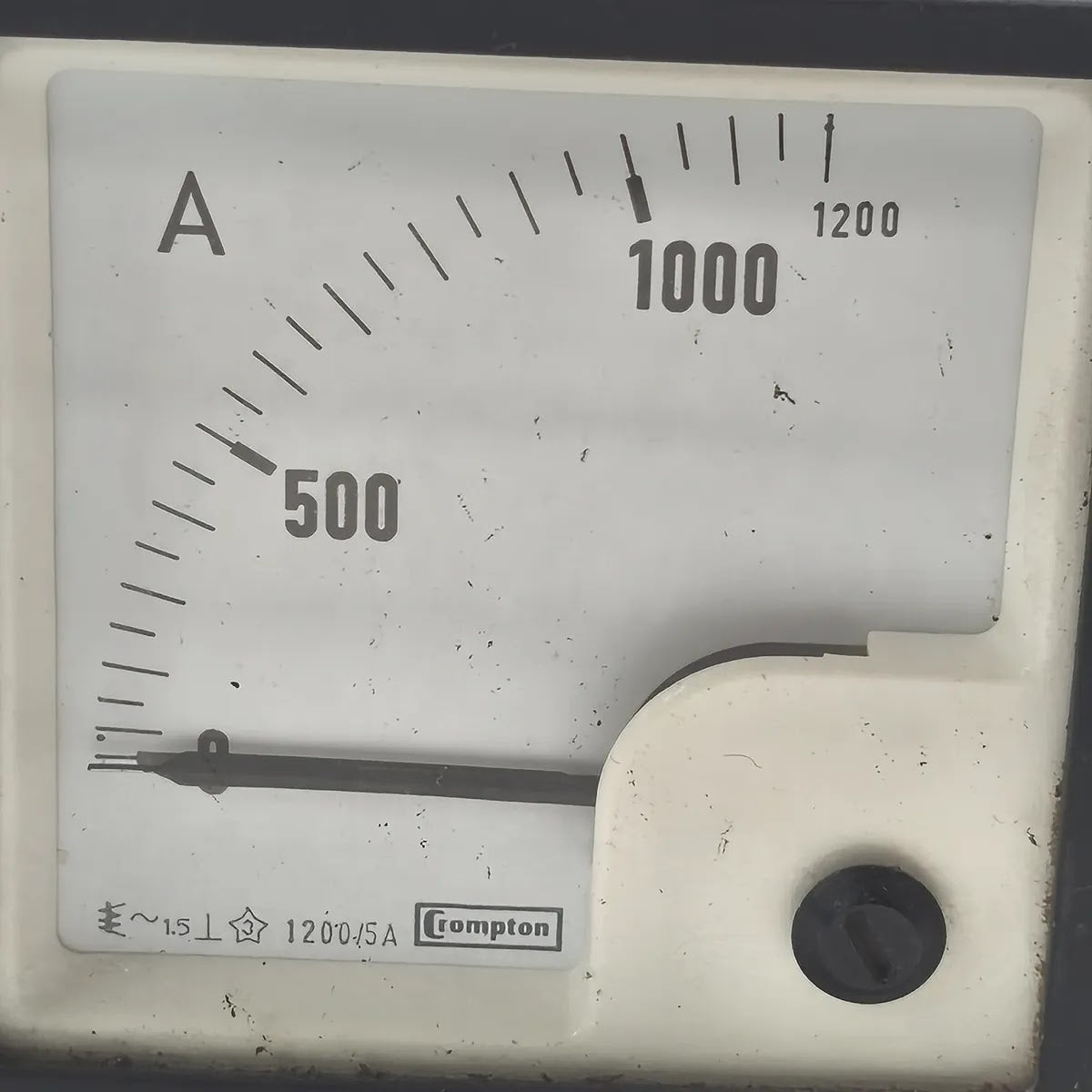 CROMPTON Analogue Panel Ammeter 0-1200A 1200/5A