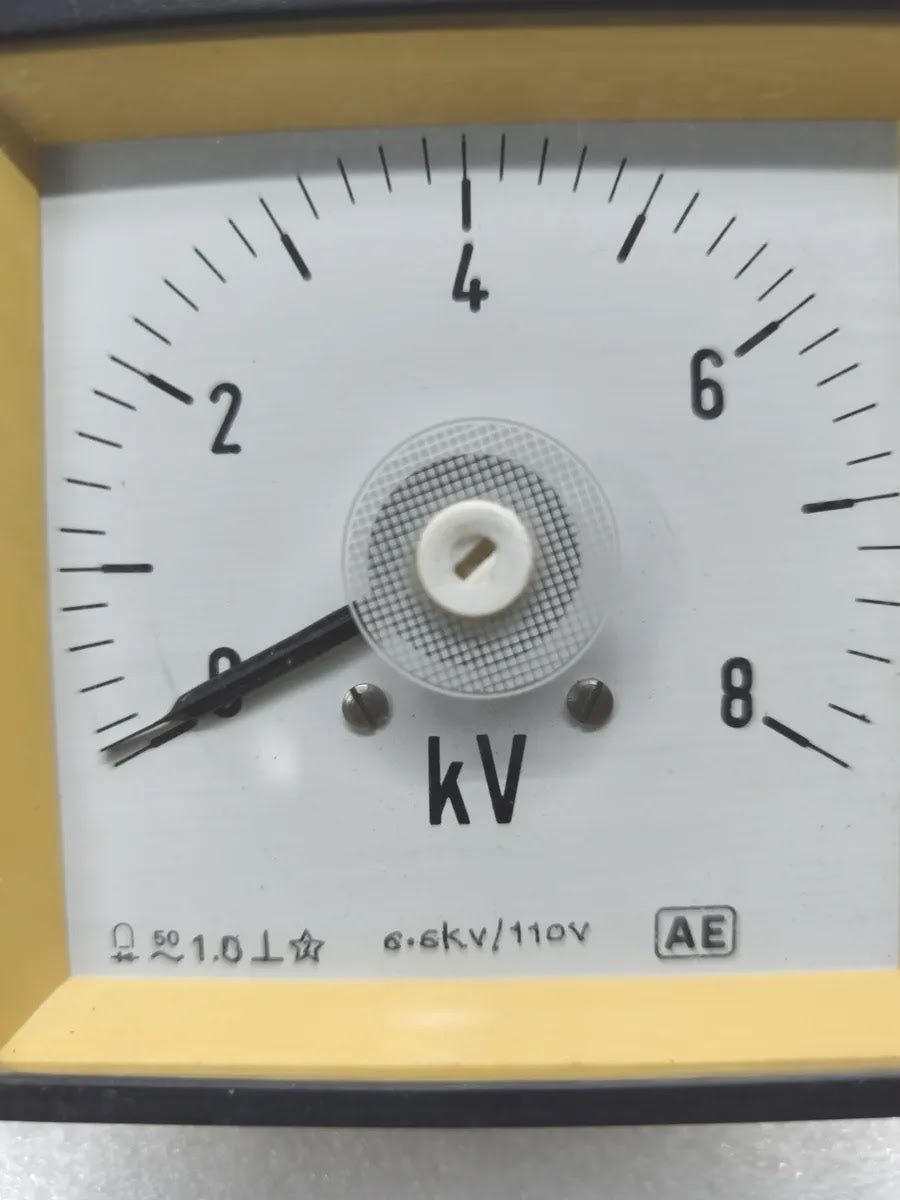AUTOMATIC ELECTRIC Analogue Panel Voltmeter 0-8kV 6.6kV/110V