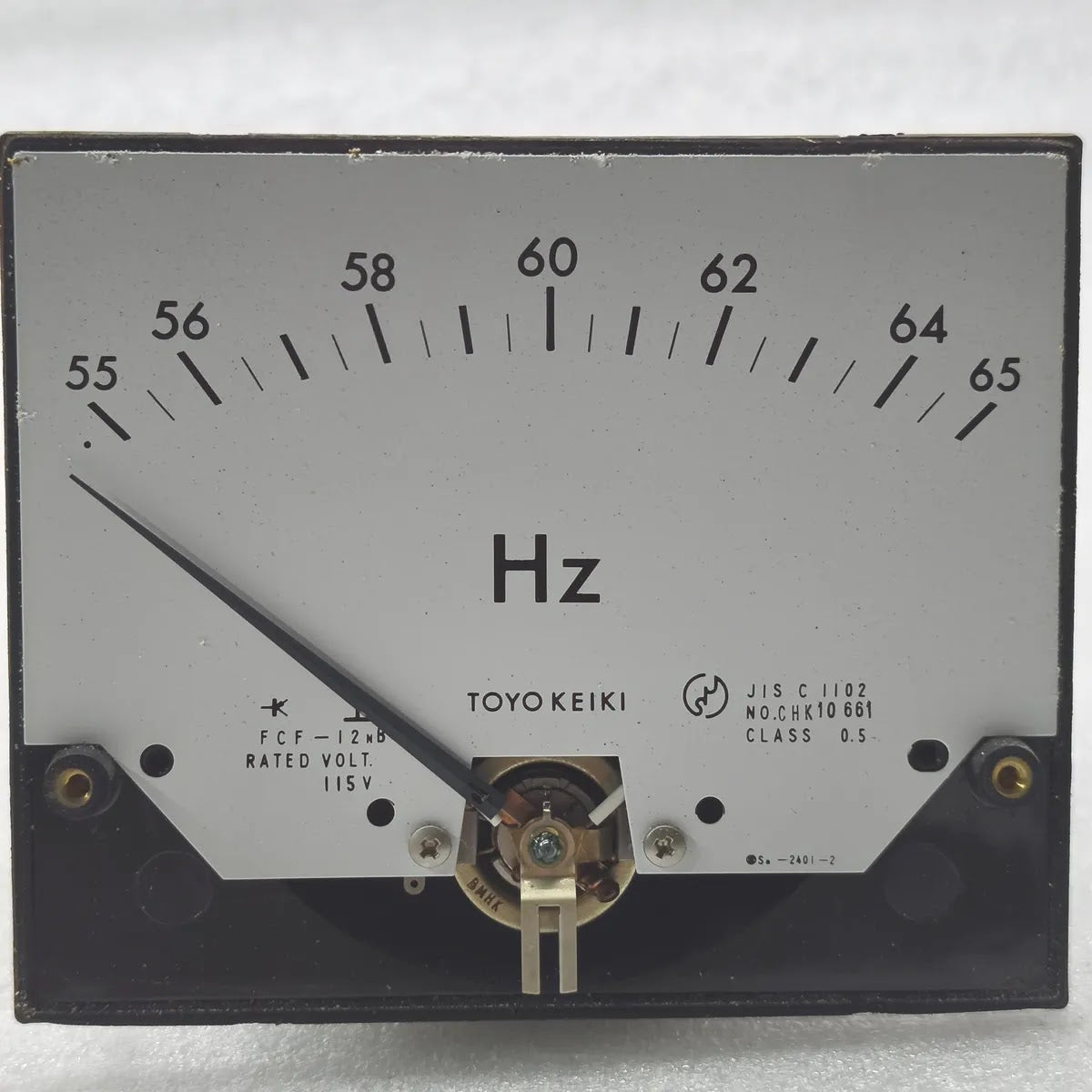 TOYO KEIKI FCF-12NB Frequency Meter 55-65Hz 115V