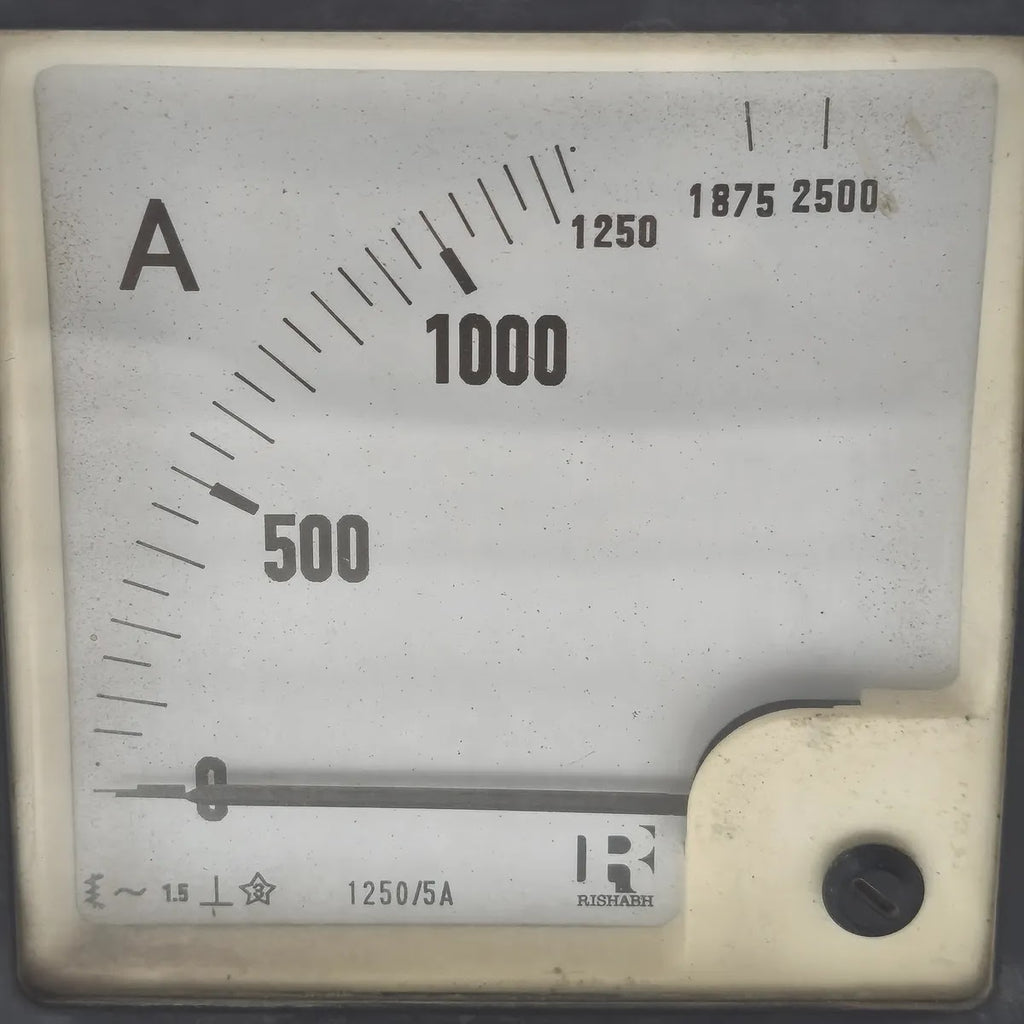 RISHABH Moving Iron Analogue Panel Ammeter 0-1250A 1250/5A