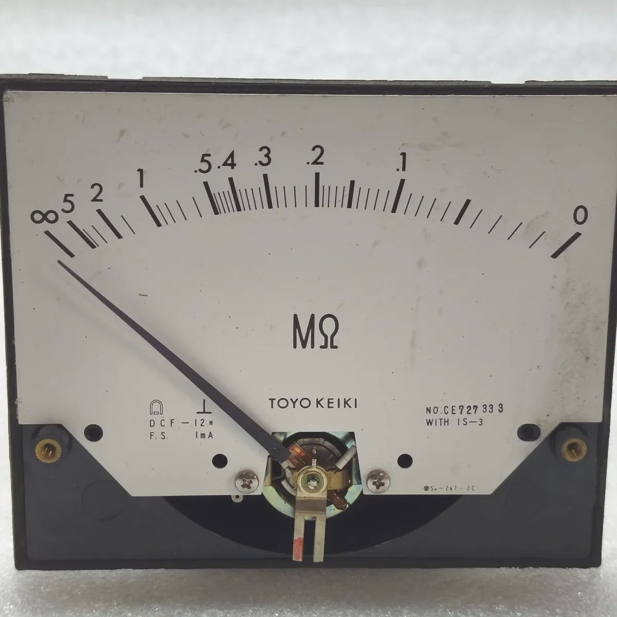 TOYO KEIKI DCF-12N Insulation Resistance Panel Meter 0-5 MOhm 1mA