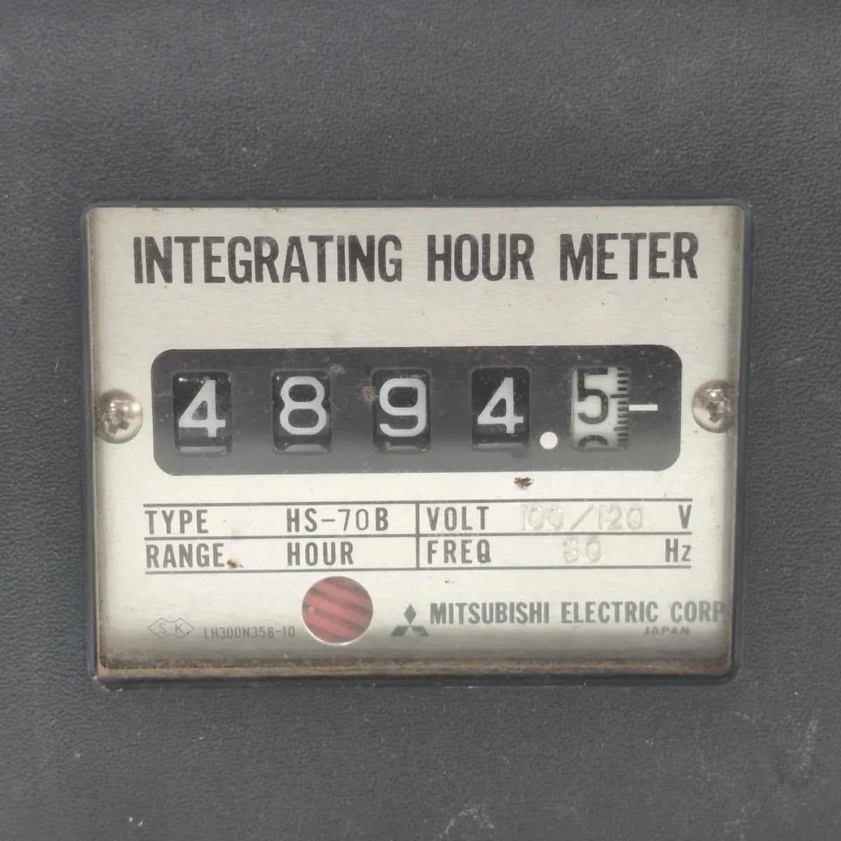 MITSUBISHI HS-70B Integrating Hour Meter 100/120V 60Hz