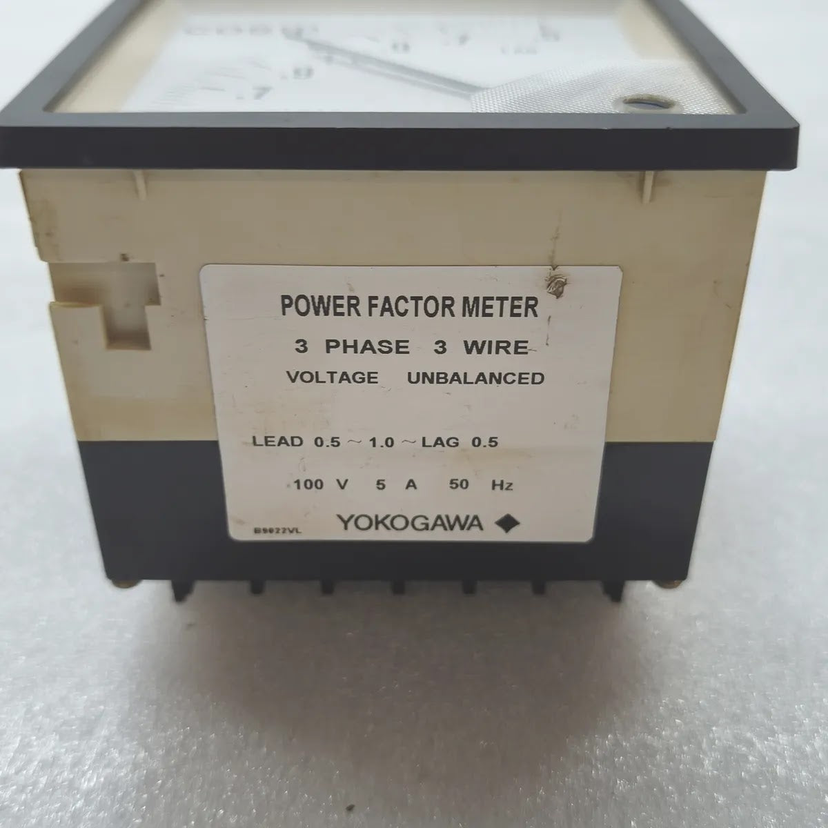 Yokogawa DN96A75/CJ Marine Power Factor Meter 100V 5A 3-Phase Switchboard