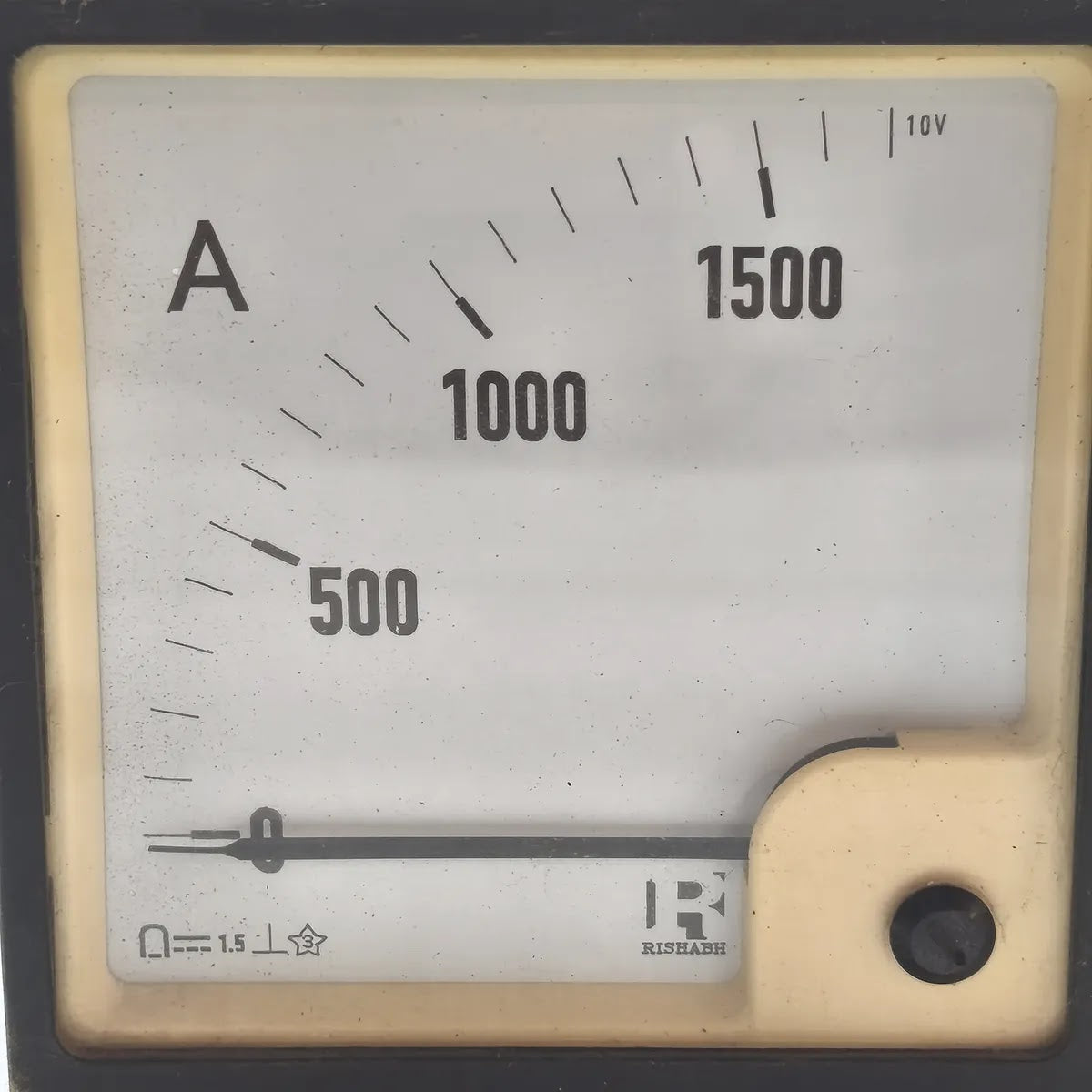 RISHABH Analog Panel Ammeter DC 0-1500A 10V