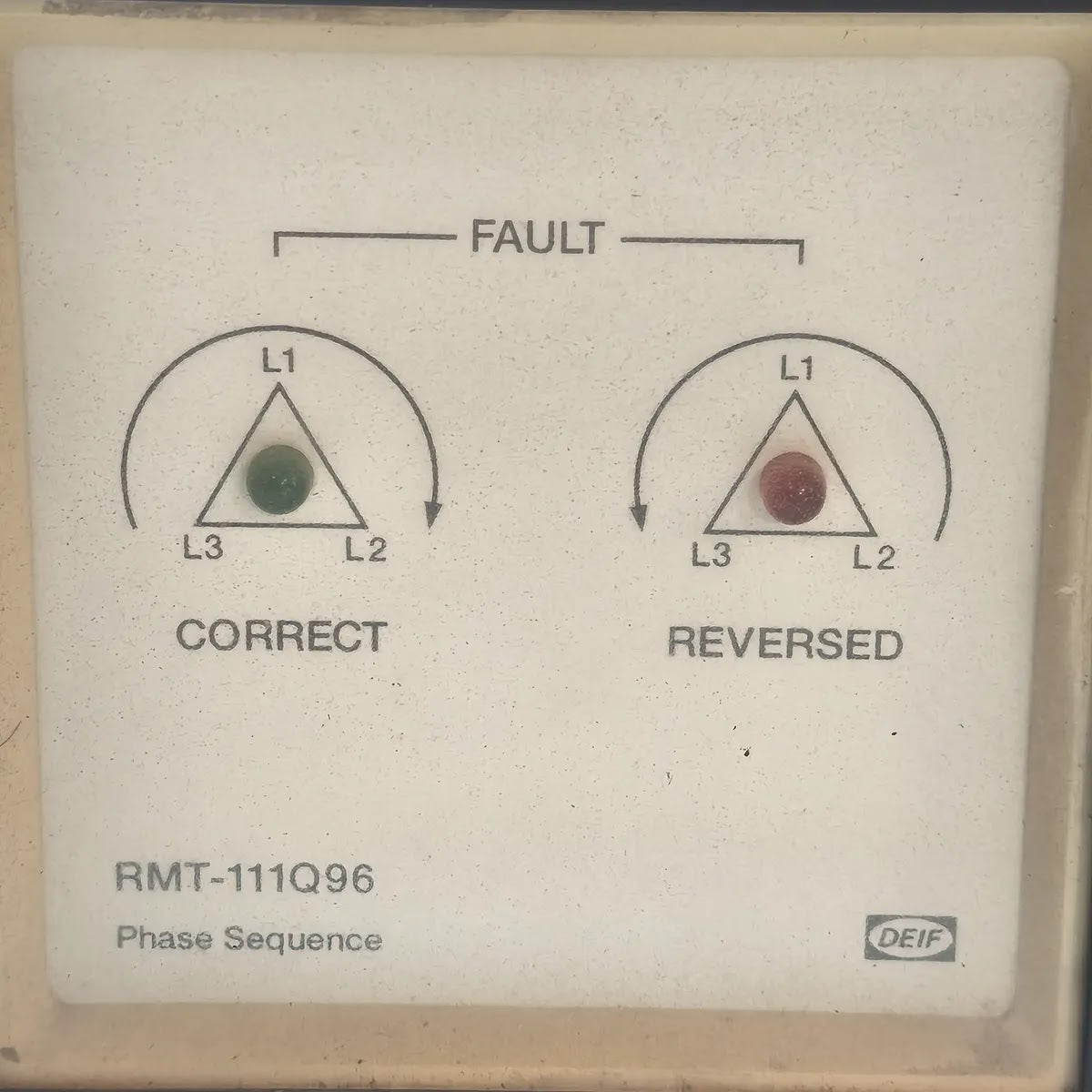 DEIF RMT-111Q96 Phase Sequence Meter 230/400VAC