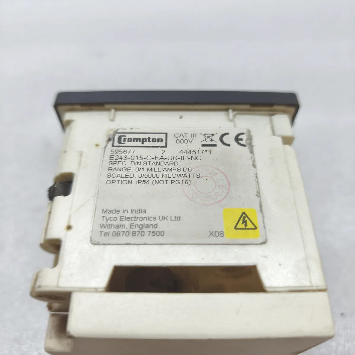 CROMPTON E243-015-G-FA-UK-IP-NC kW Panel Meter 0-5000kW 0/1mA DC