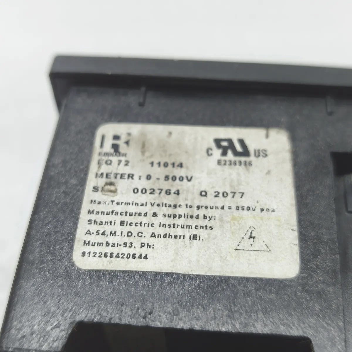 RISHABH EQ72 Moving Iron Panel Voltmeter 0-500V
