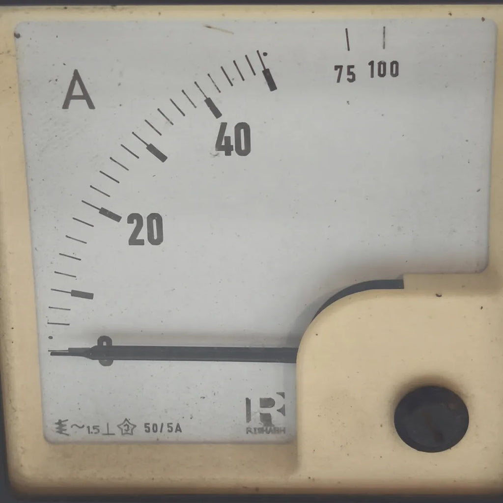 RISHABH Analog Panel Ammeter 0-50A 50/5A CT