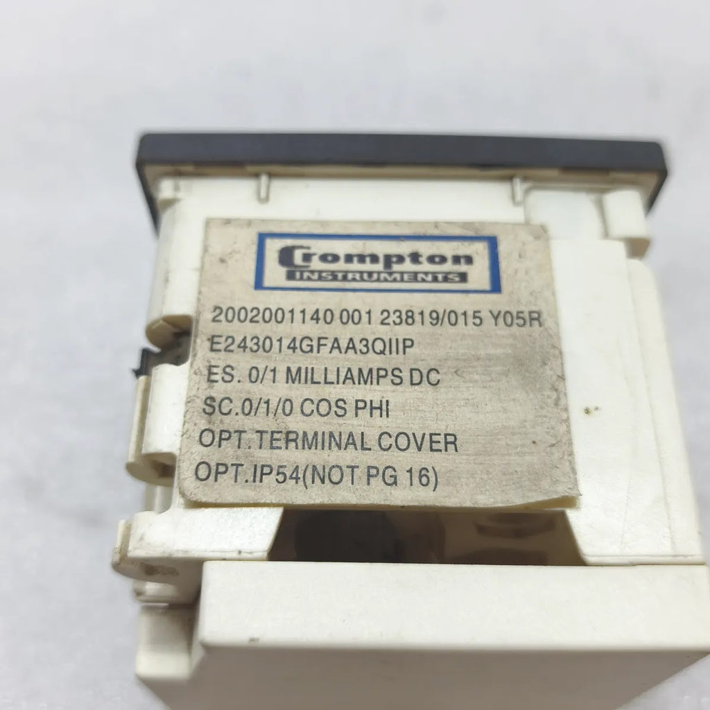 CROMPTON E243014GFAA3QIIP Power Factor Meter 0/1/0 cos phi 1mA DC