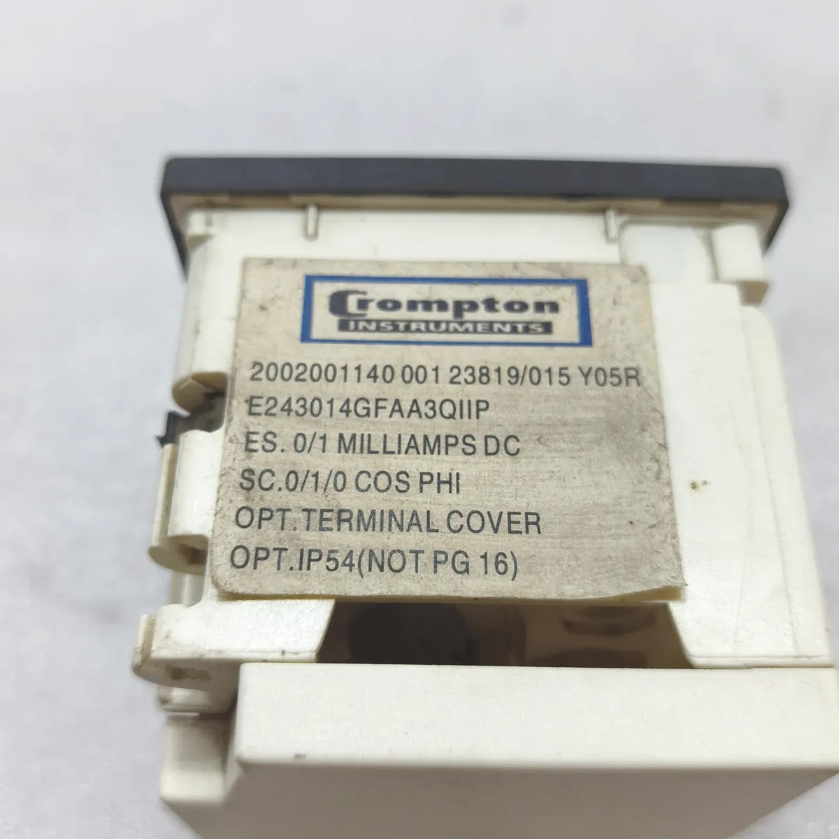 CROMPTON E243014GFAA3QIIP Power Factor Meter 0/1/0 cos phi 1mA DC