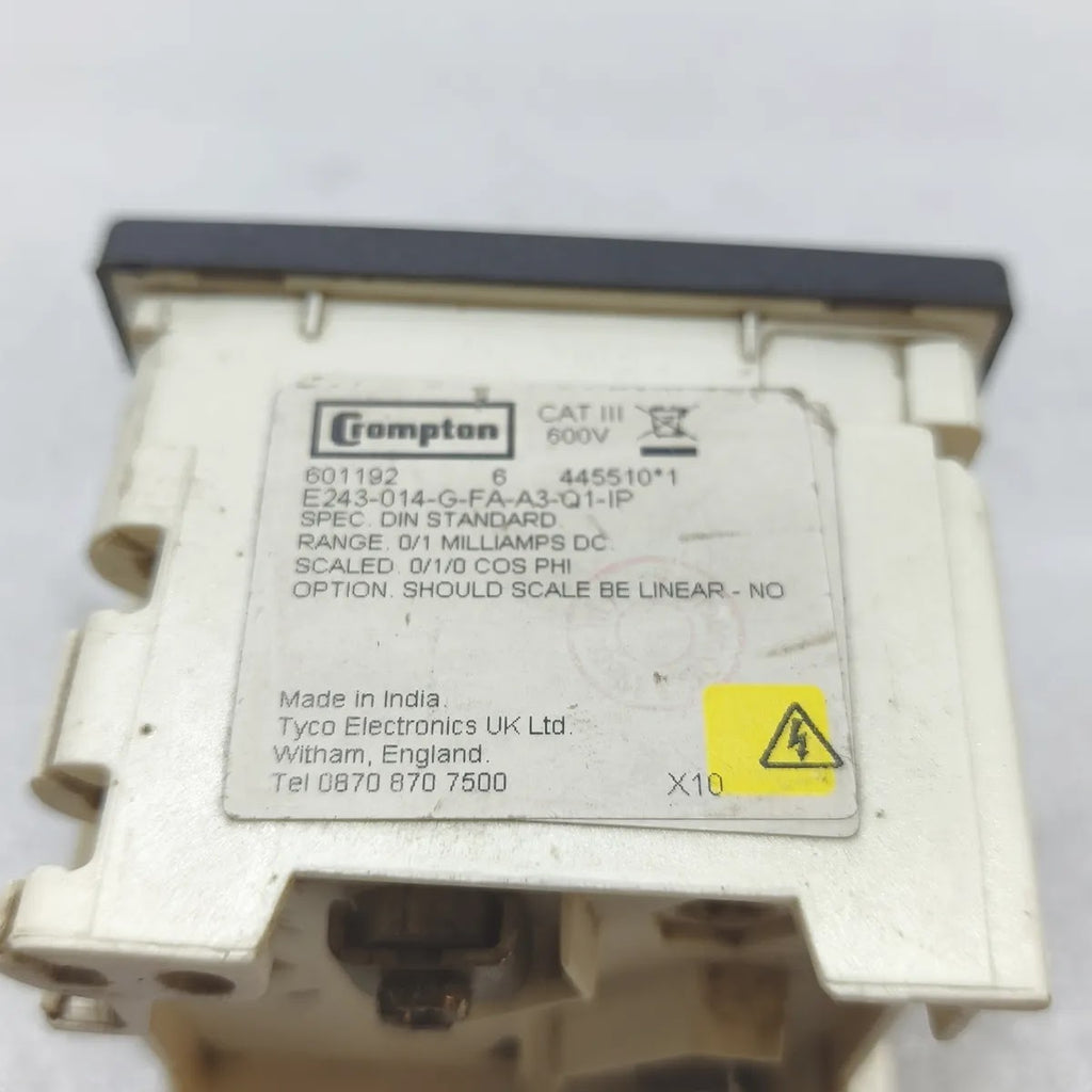 CROMPTON E243-014-G-FA-A3-Q1-IP Power Factor Meter 0/1mA DC