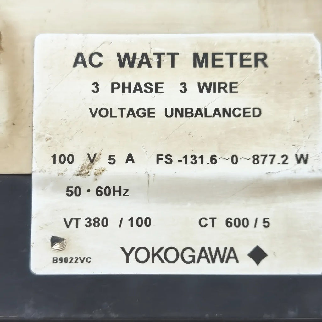 YOKOGAWA DN96A55/CJ AC Watt Meter 3 Phase 100V 5A