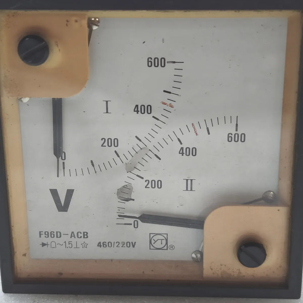 YITAI F96D-ACB Double Panel Voltmeter 0-600V AC