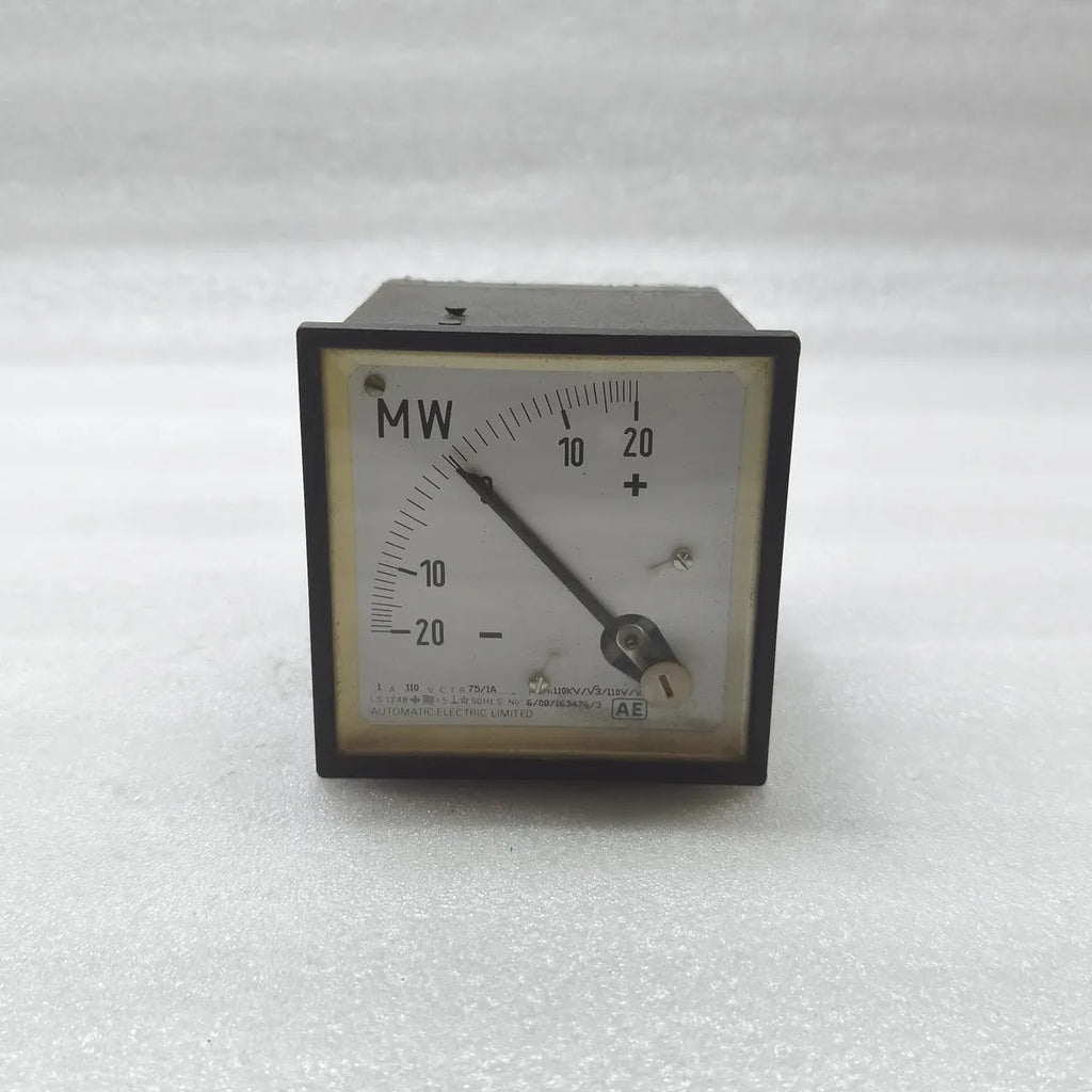 AUTOMATIC ELECTRIC MW Panel Meter 20-0-20MW 110V 1A
