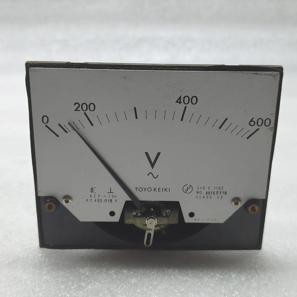 Toyo Keiki ACF-12N Marine AC Panel Voltmeter 0-600V PT 460/115V Japan