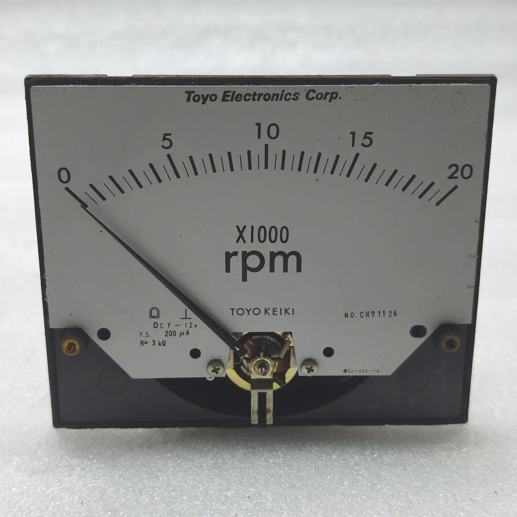 TOYO KEIKI DCF-12N Tachometer Panel Meter 0-20000rpm 200µA ATLS3953