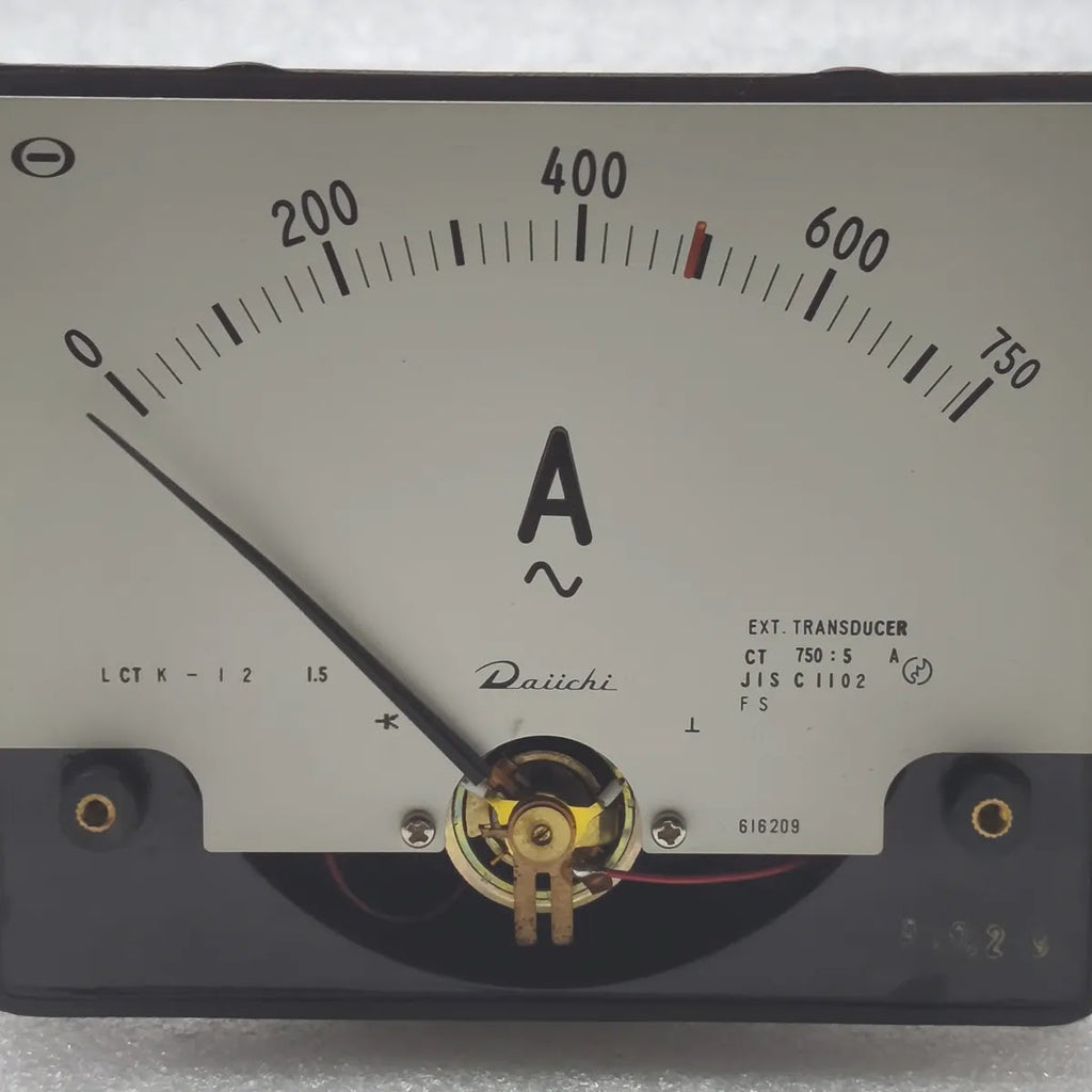 DAIICHI LCTK-12 Analog Panel Ammeter 0-750A CT 750:5A