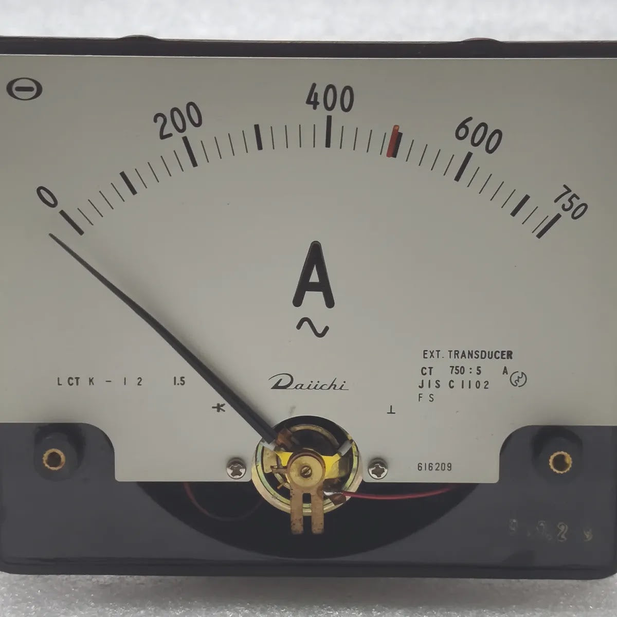 DAIICHI LCTK-12 Analog Panel Ammeter 0-750A CT 750:5A